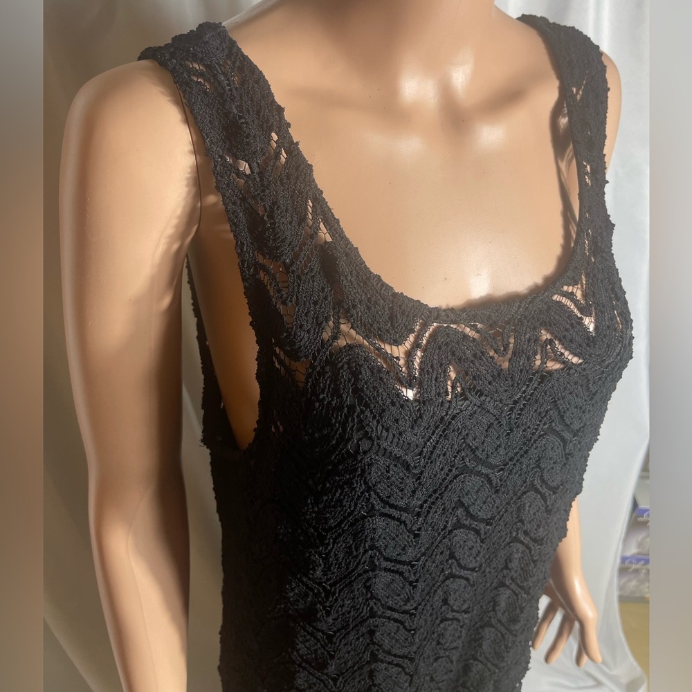 Forever 21+ Women’s Plus Size 1XL Black Lace Sleeveless Dress NWT - Picture 2 of 6